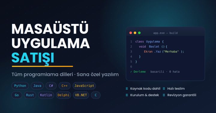 Masaüstü Uygulama — Fiyat Teklifi