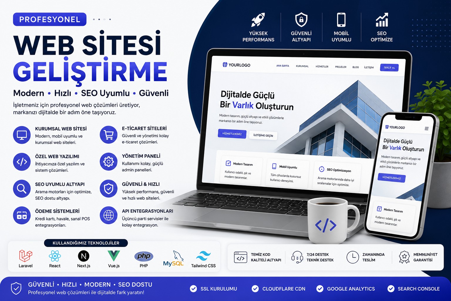 Kurumsal Web Sitesi & E-Ticaret Sitesi Geliştirme